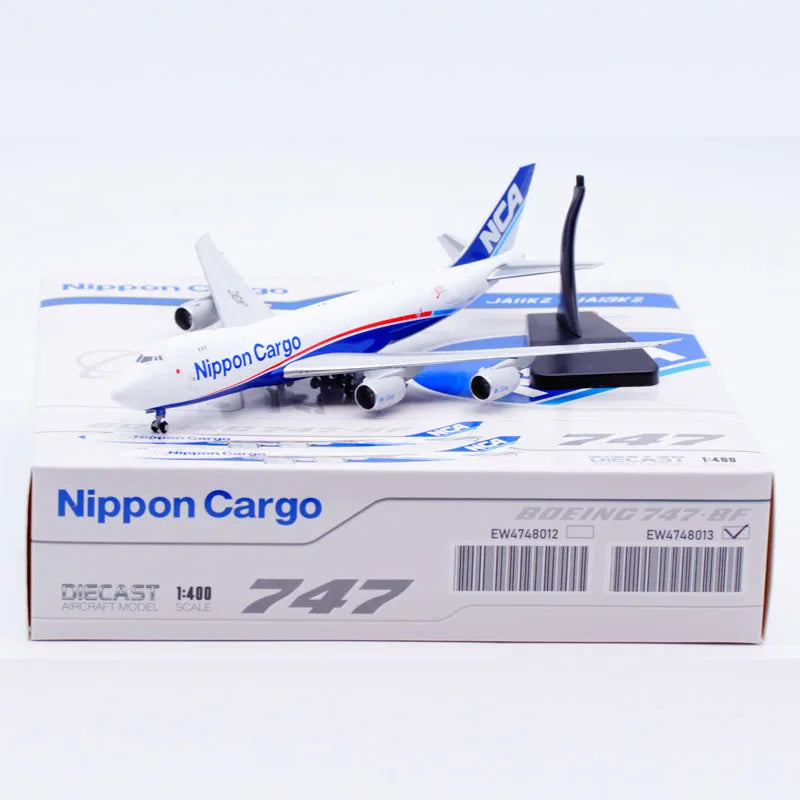 EW4748013 Alloy Collectible Plane Gift JC Wings 1:400 Nippon Cargo Airlines Boeing B747-8F Diecast Aircraft Jet Model JA13KZ