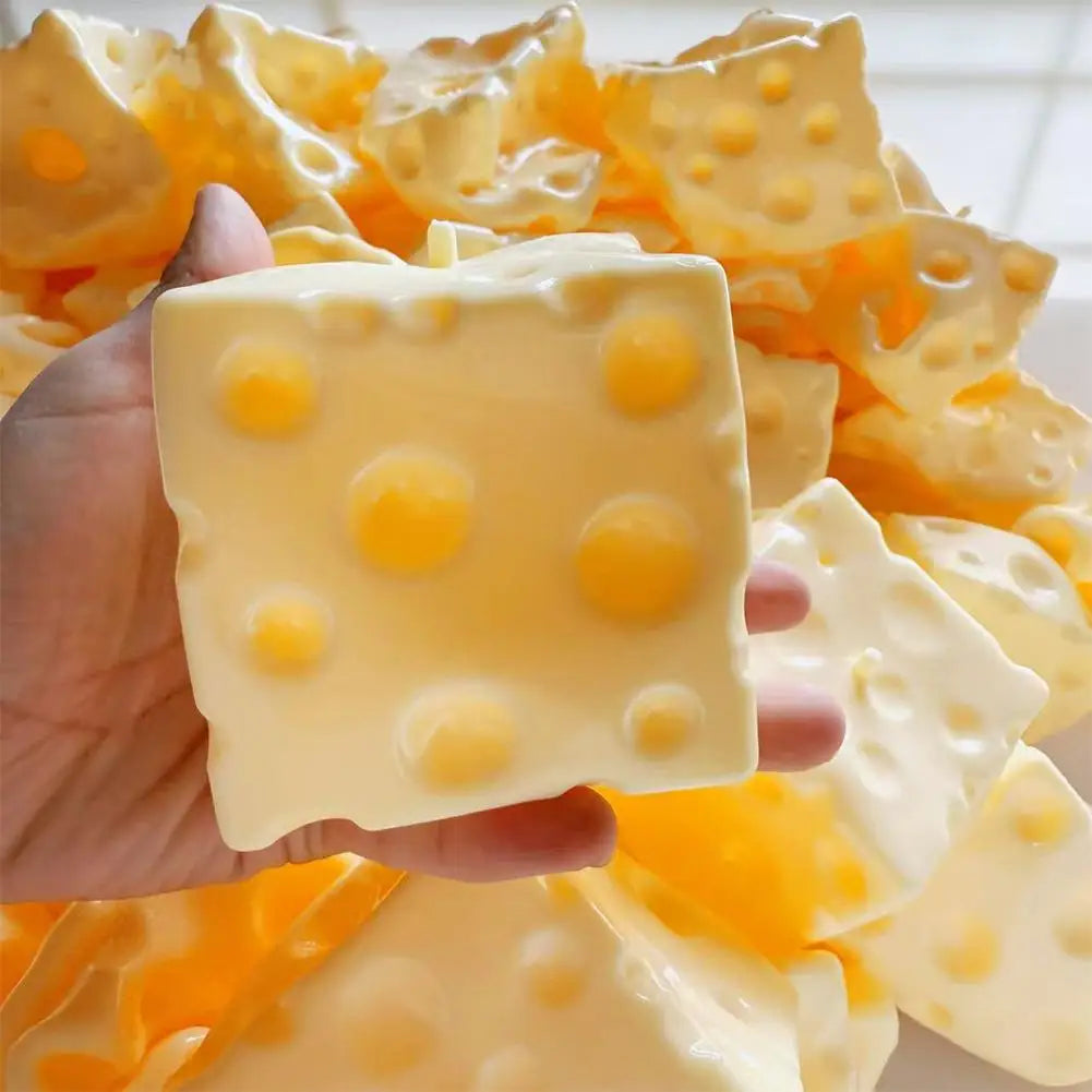 Square 7cm Ultra-Thin Cheese Ball Skin Simulation Bread Kneading Toy With Slow Rebound Squeezing Shell