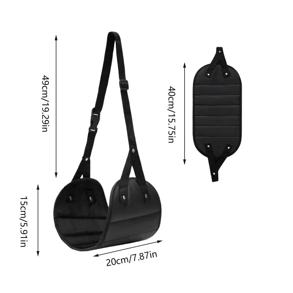 Foot Hammock Portable Adjustable Leg Hammock With Comfortable Foot Rest For Airplane Office And Car Travel Support  Relaxation