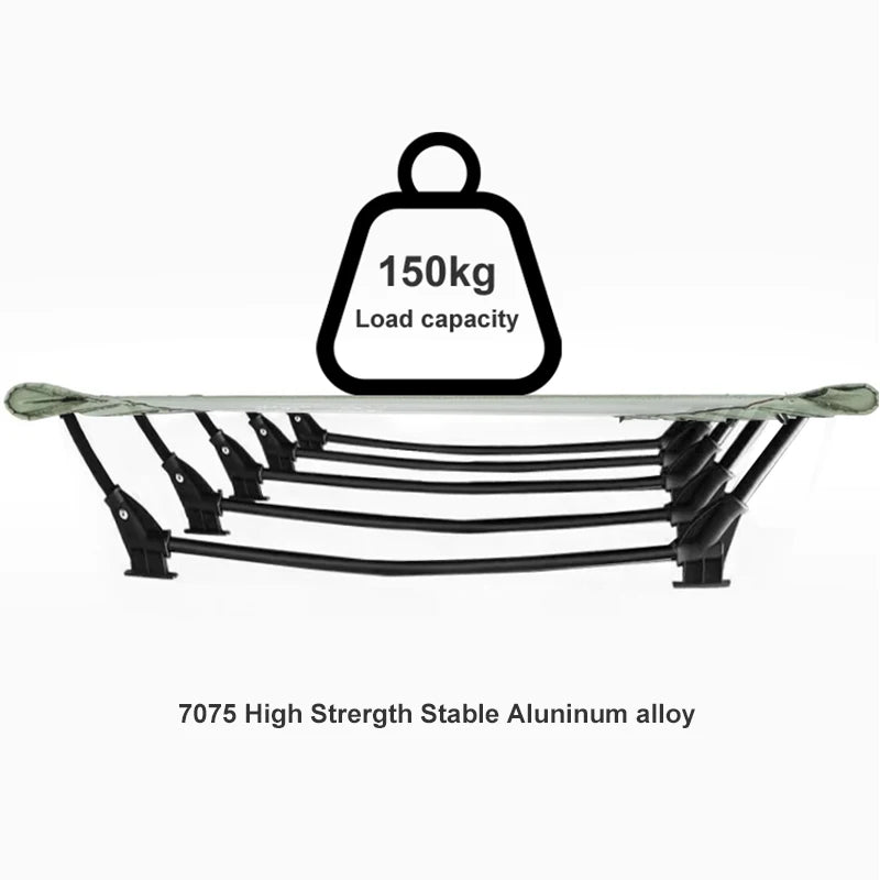 WESTTUNE Camping Cot Portable Folding Bed Outdoor Ultralight Compact Tent Bed for Camping Travel Backpacking Hiking Sleeping Cot