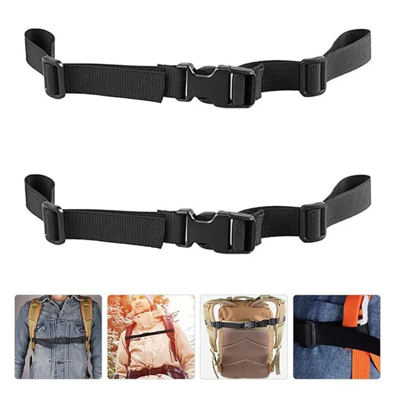 Anti-slip Backpack Chest Strap Buckle Outdoor Adjustable Buckle Belt Backpack External Strap Portable Strap With Release Buckle