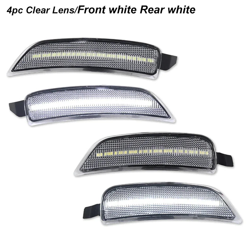 LED Side Marker Lights Assembly Smoked Lens for 2016-2023 Mazda MX-5 Miata ND Front Amber & Rear Red Fender Side Marker Lamp