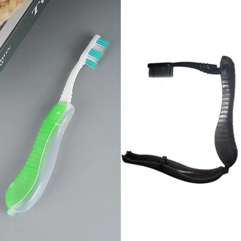 For Trip Daily Use Women Men Travel Folding Toothbrush Portable Toothbrush Built In Cover Multi Color Size Collapsable Brush