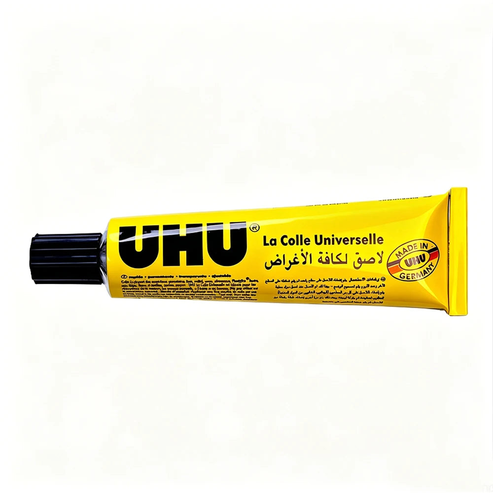 UHU All-Purpose Adhesive Glue Strong Clear for Paper Wood Fabric Leather - Versatile Craft And Repair Glue