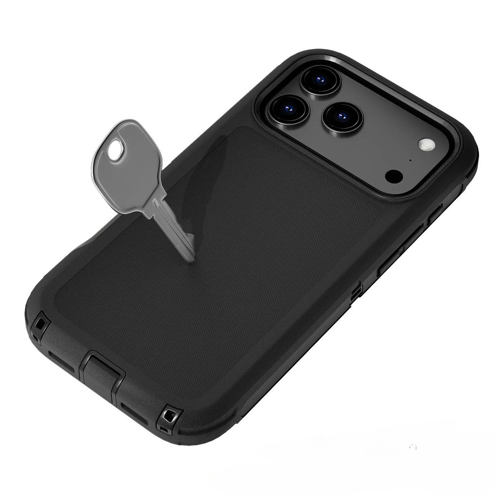 Rugged Shockproof Case with Belt Clip 2-Tone Design Heavy Duty Protection Armor Shell for IPhone 17 Air 16 15 14 Plus 13 Pro Max