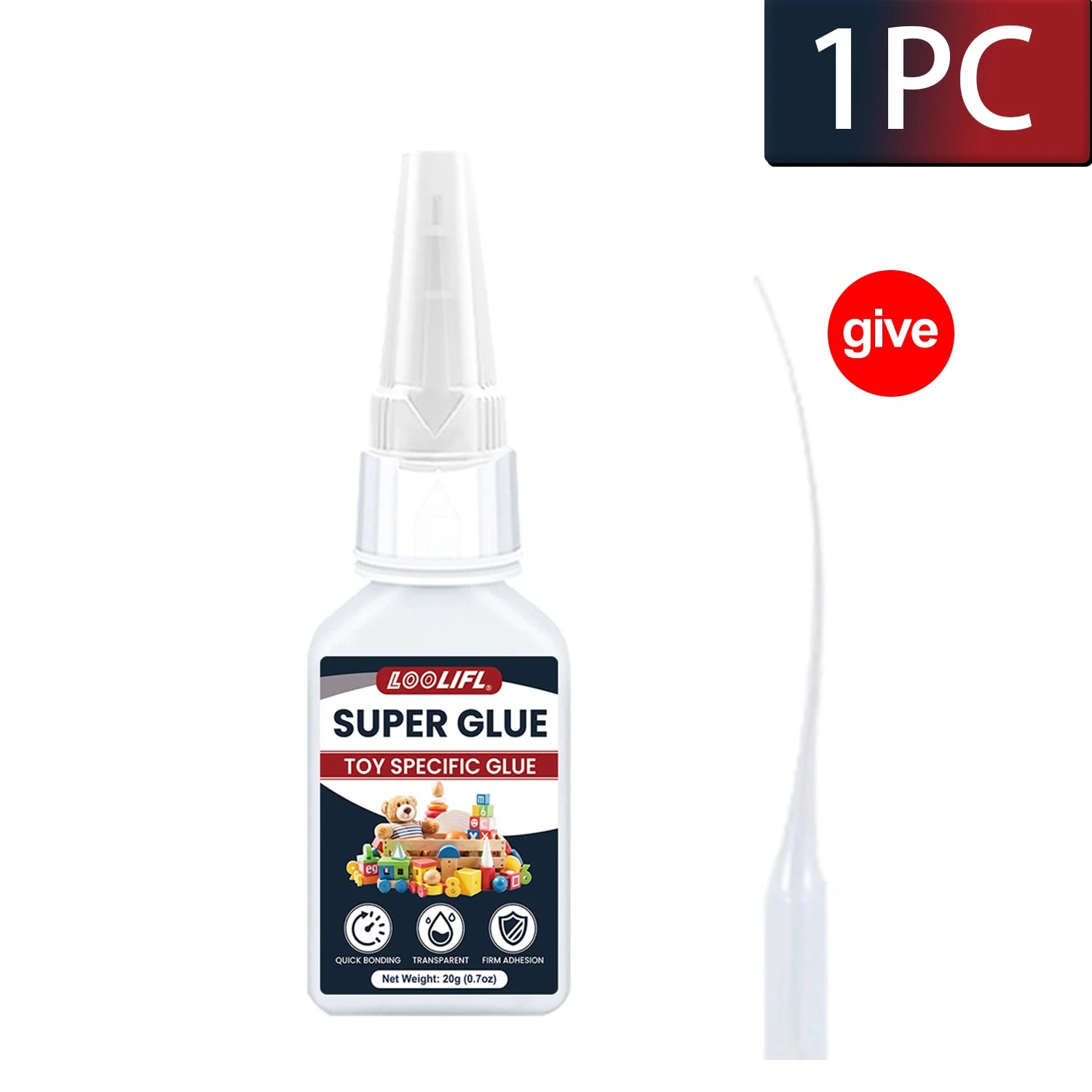 LOOLIFL Multi-Purpose Super Glue Cyanoacrylate Adhesive Instant Stronger All Bonding Glue for Resin Ceramic Metal Glass Plastic