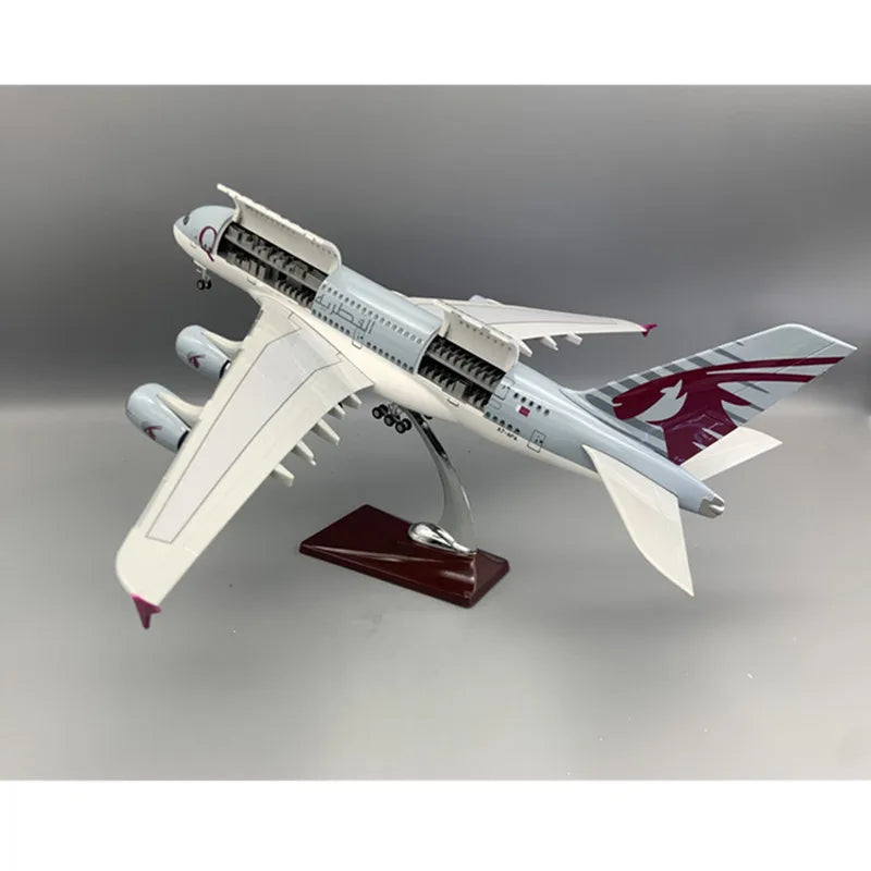 1:160 Diecast Model Emirates/Lufthansa/Prototype/Thailand A380Airways Openable Cabin Door Airplane With Light Airline Collection