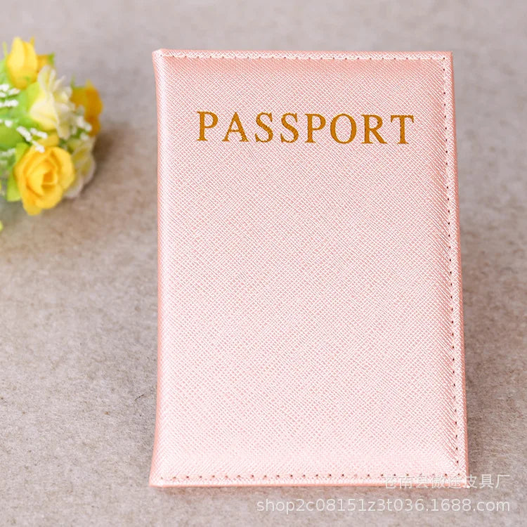 Solid Color Passport Holder Passport Protective Case Document Passport Cover ID Bank Credit Card Holder Travel Accessories