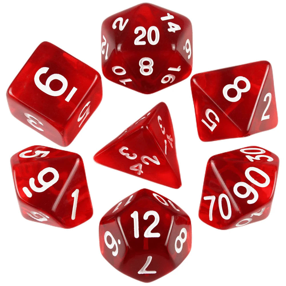 DND Dice Polyhedral Dice RPG High Quality Transparent Dice Game Set Various Wonderful Colours For DND RPG Board Game Party Games