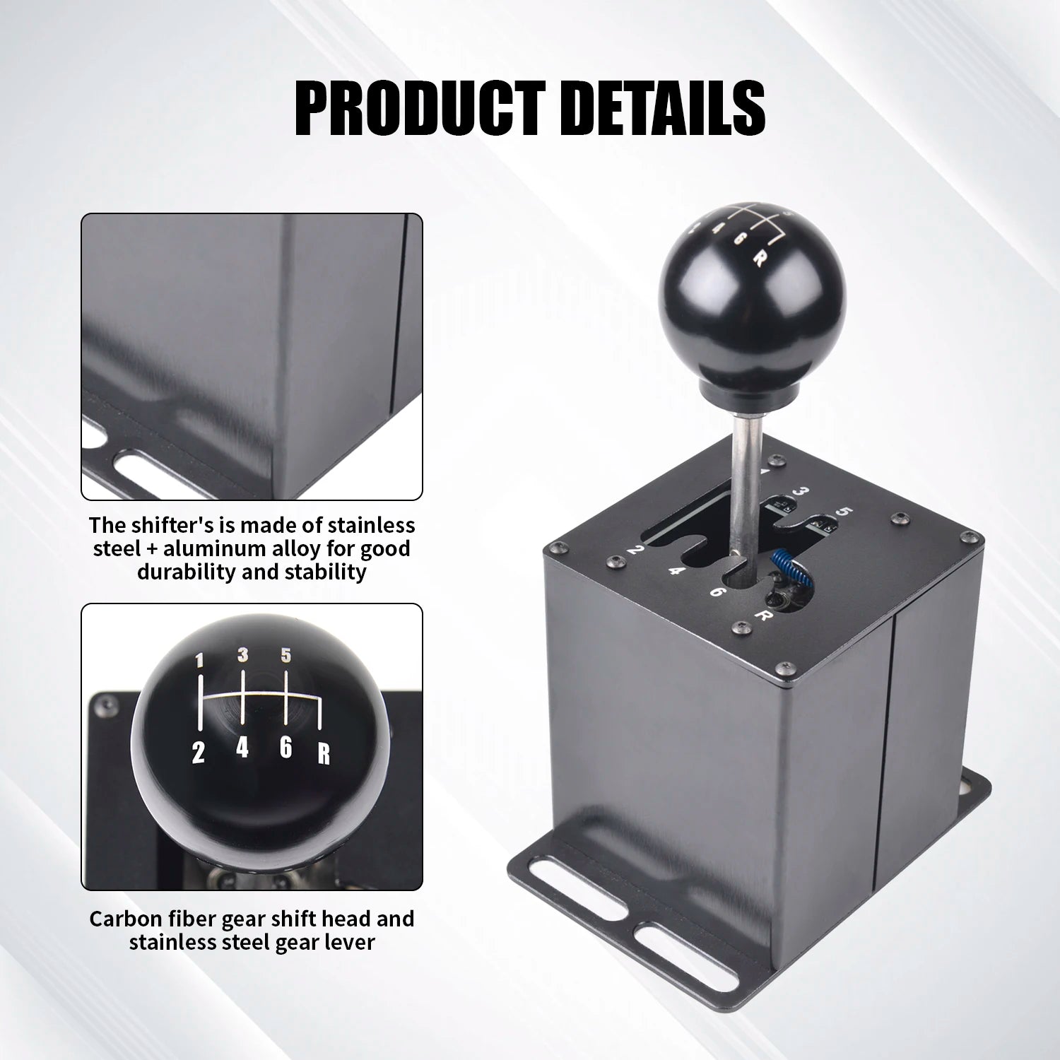 PC  Simracing Racing Game USB H Gear Shifter For Logitech G27 G29 G25 G920 For Thrustmaster T300RS/GT Shift Knob For ETS2
