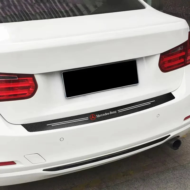 4Pcs/set Car Logo Threshold Strip Door Sill Protectio Sticker For Mercedes Benz A C E Class GLE GLB GLC W205 W212 W213 X253