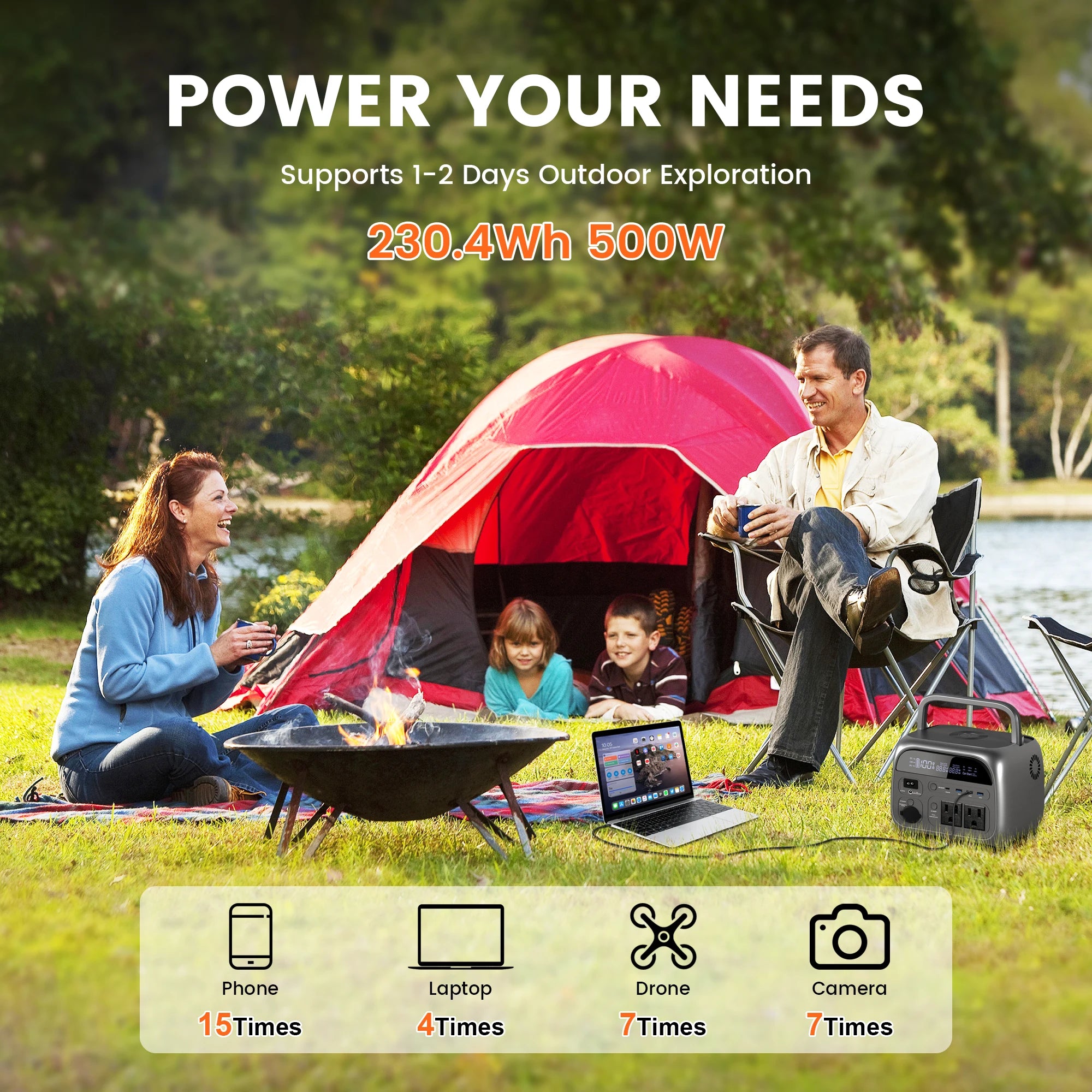 CTOLITY 345Wh/1024Wh/2048Wh Generator Portable Mobile Power Station 400W Solar Panel For Outdoor Camping Energy Storage
