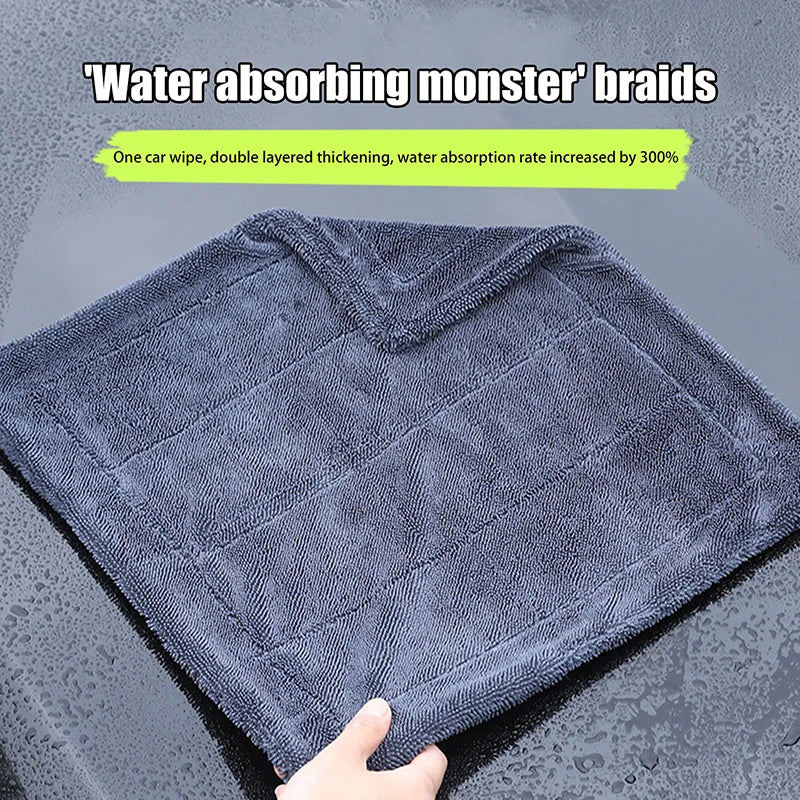 Car Cleaning Drying Cloth Single/Double-Sided Super Absorbent with Microfiber Material