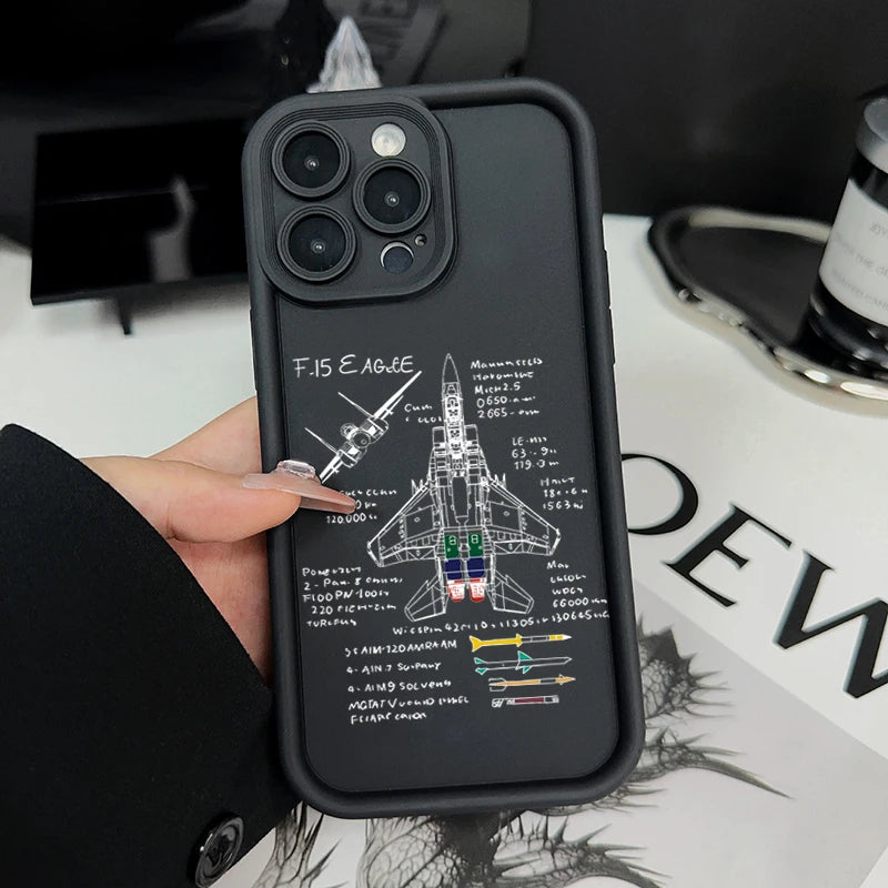 Inspired by Airplane Stylish Pattern Soft TPU Phone Case for iPhone 16 Pro Max 15 Plus 14 13 12 11 16E 17 Air X XR XS 8 7 Cover