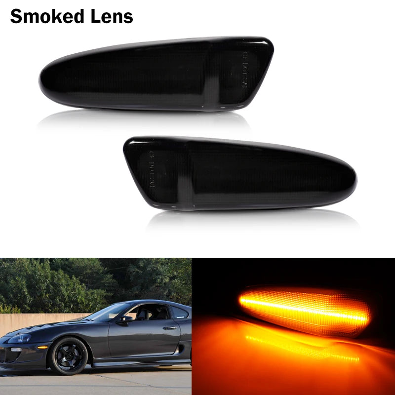 2pcs For Toyota SUPRA MK.4 For 00-05 Toyota Celica Front Bumper Side Marker LED Lights Lamps Turn Signal Light/Clearance Lights