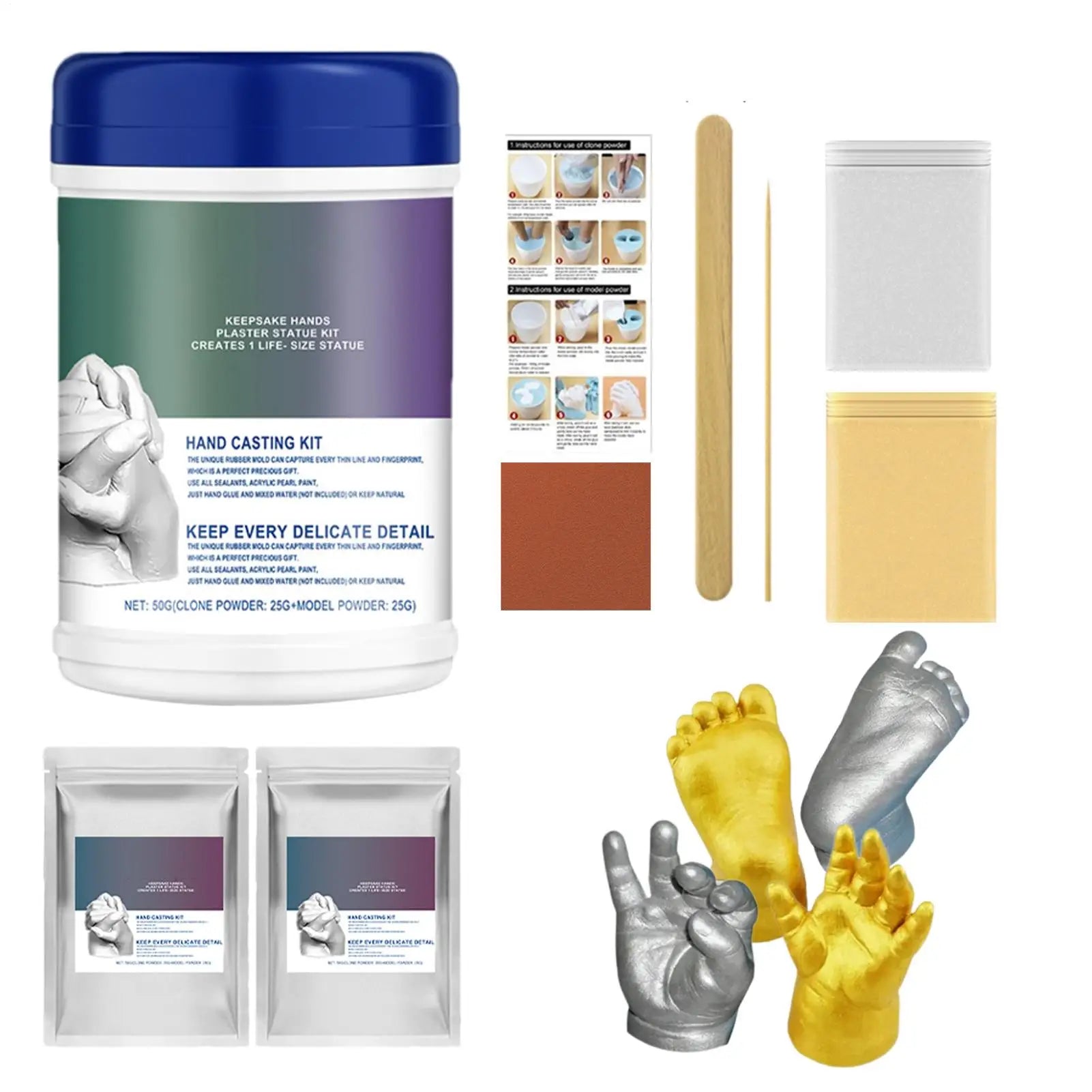 Baby Hand And Foot Casting Kit Baby Handprint Kit Soap Making Supplies for Kids Toddler Children Adults Couples Family