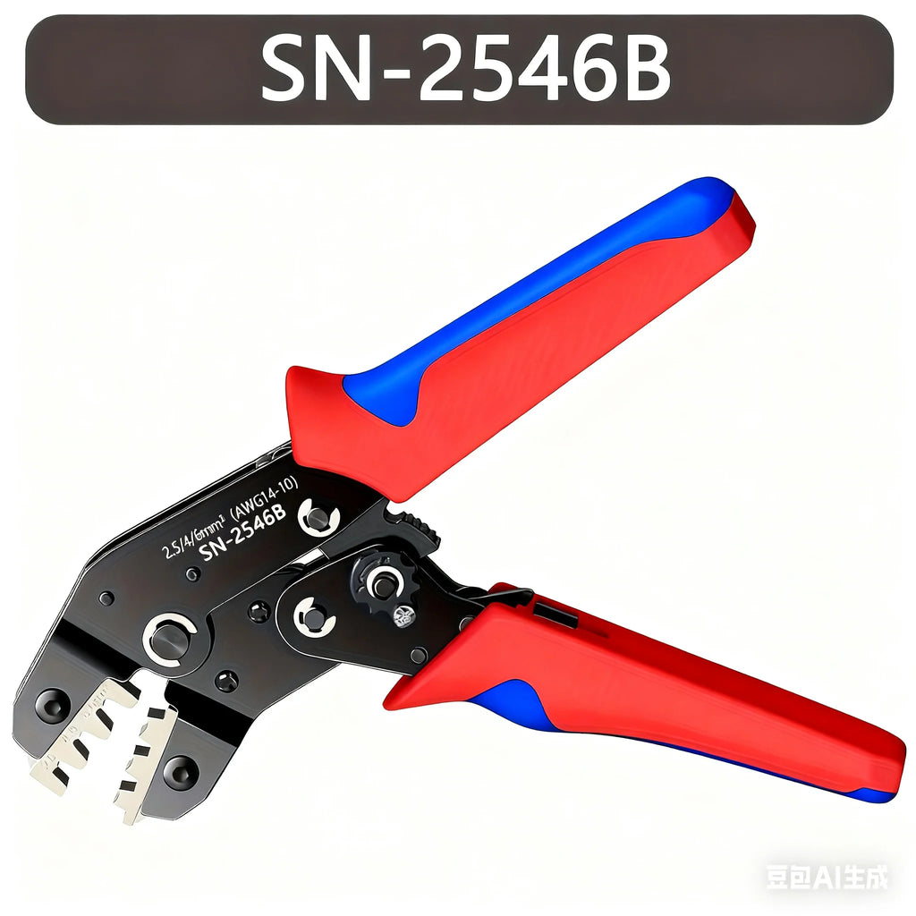SN-2546B Photovoltaic Crimping Tool Set Wire Crimper Plier Kit Mini Hand Tool Set for 2.5/4/6.0mm² Solar Connectors Clamp