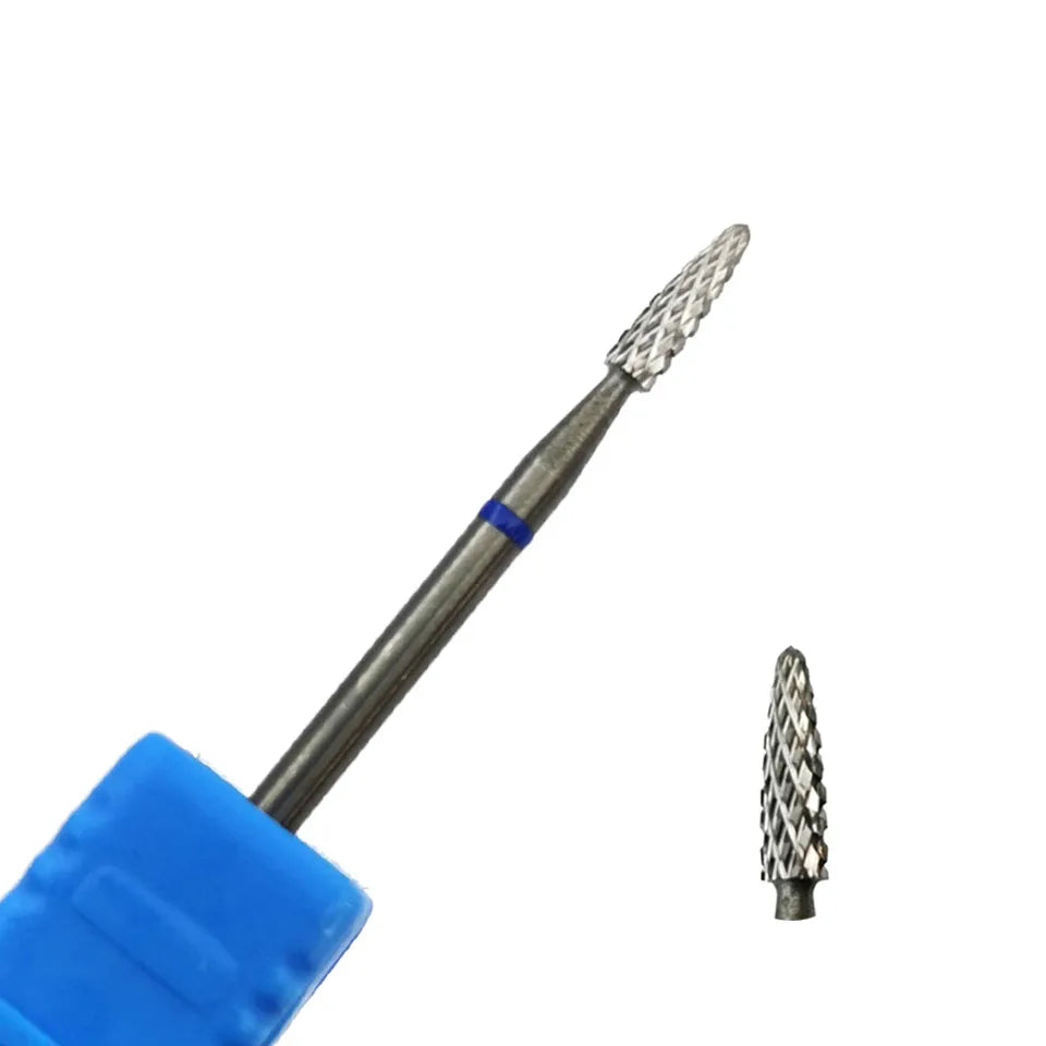 HYTOOS Cuticle Carbide Nail Bit 3/32" Rotary Carbide Burr Milling Cutter For Manicure Nails Accessories Tool