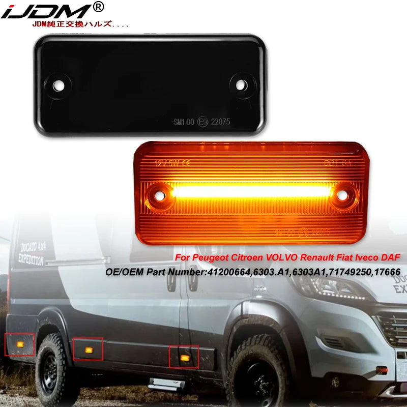 iJDM Dynamic Indicator Light LED Side Marker Lamp Facelift For Iveco Fiat Ducato Citroen Relay Peugeot Boxer Renault VOLVO