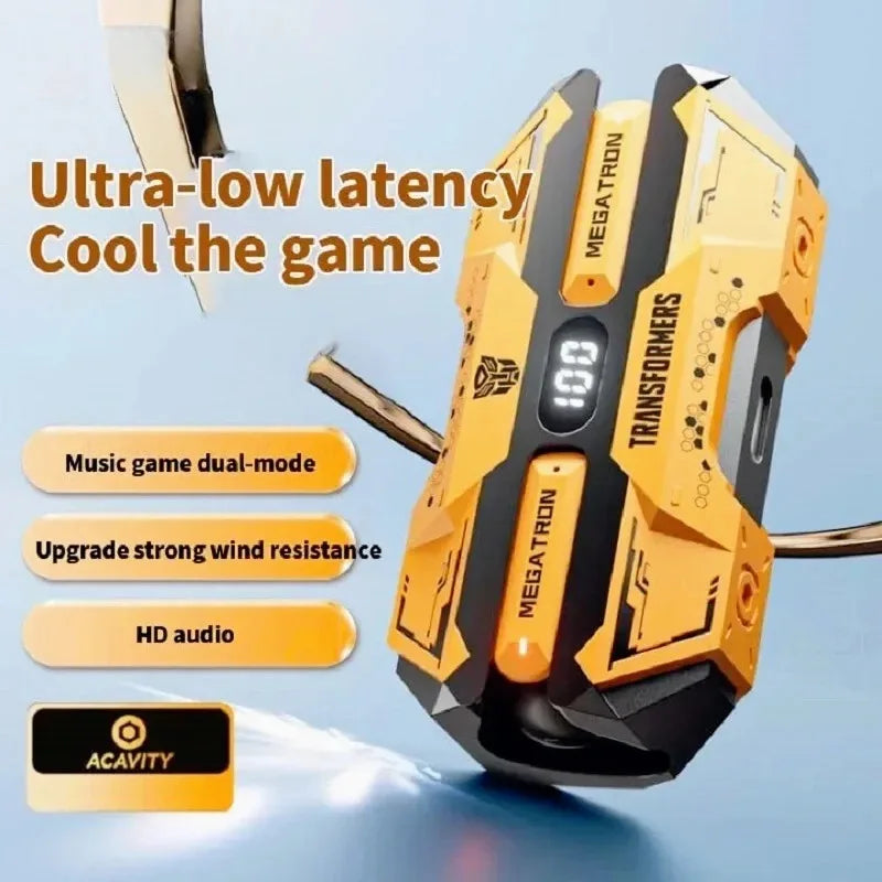 New BUMBLEBEE TRANSFORMERS TF-T51  Wireless Bluetooth Earphone Call Headphones Low Latency Headset Game Music Dual Mode Earbuds