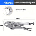 Powerful Locking Pliers,5/7/10" Curved Jaw Pliers,C- type Heavy-duty Pressure Pliers,Idustrial Fixed Circular Mouth Force Wrench