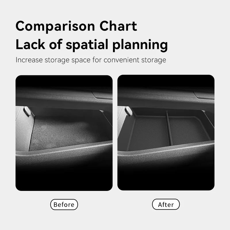 For Toyota BZ4X 2026 RHD Center Console Lower Storage Box Anti-Slip TPE Organizer Tray Right Hand Drive Car Interior Accessories
