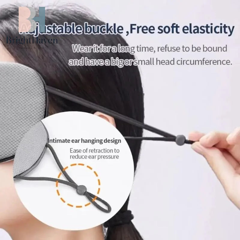 Ice Silk Eye Mask Adjustable Warm Cool Dual Use Skin Safe Breathable Sleep Mask For Travel And Comfortable Light Blocking B.H