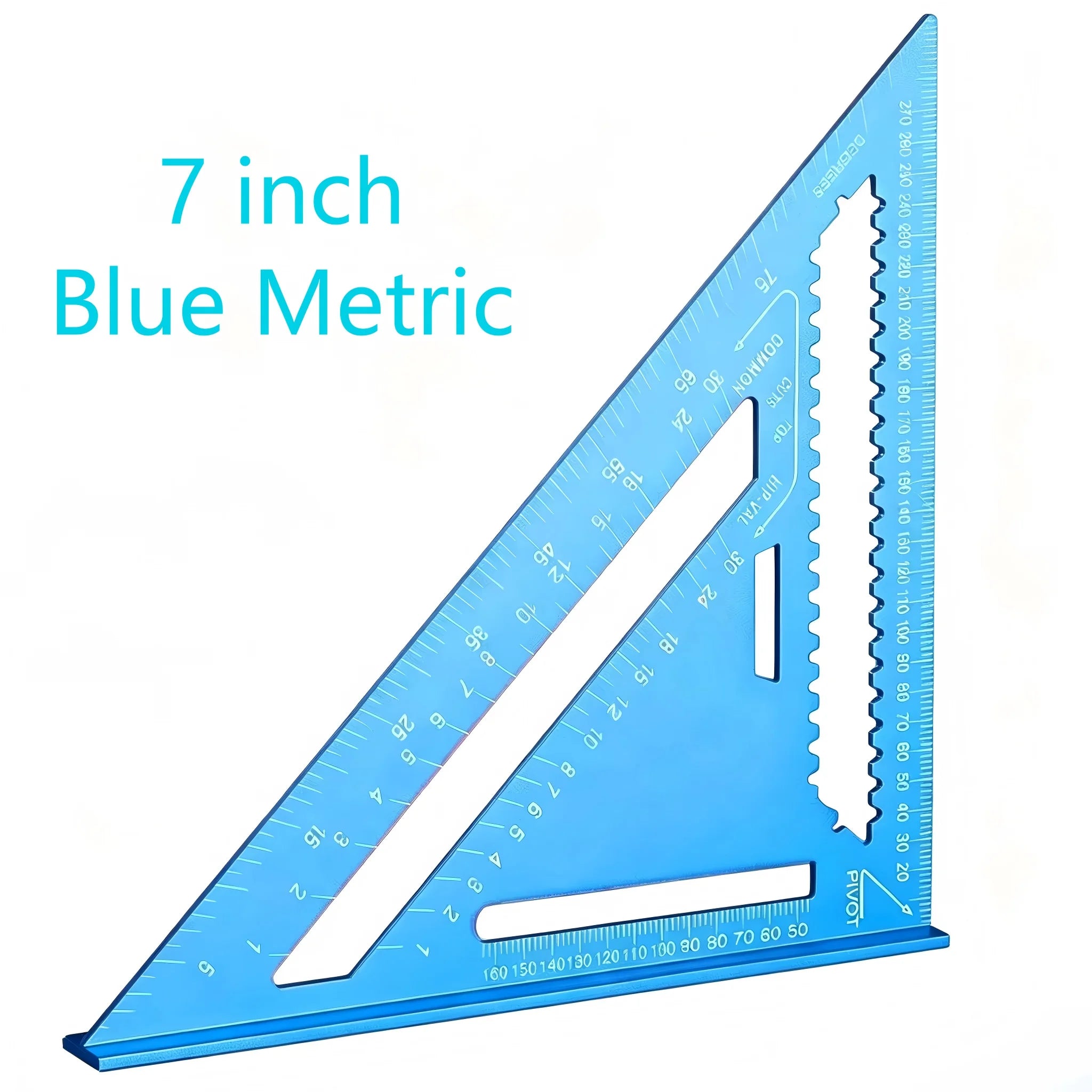 Precision Aluminum Square 7/12 Inch Red Triangular Woodworking Marking Ruler for Motorcycle Care And Craft Design Projects