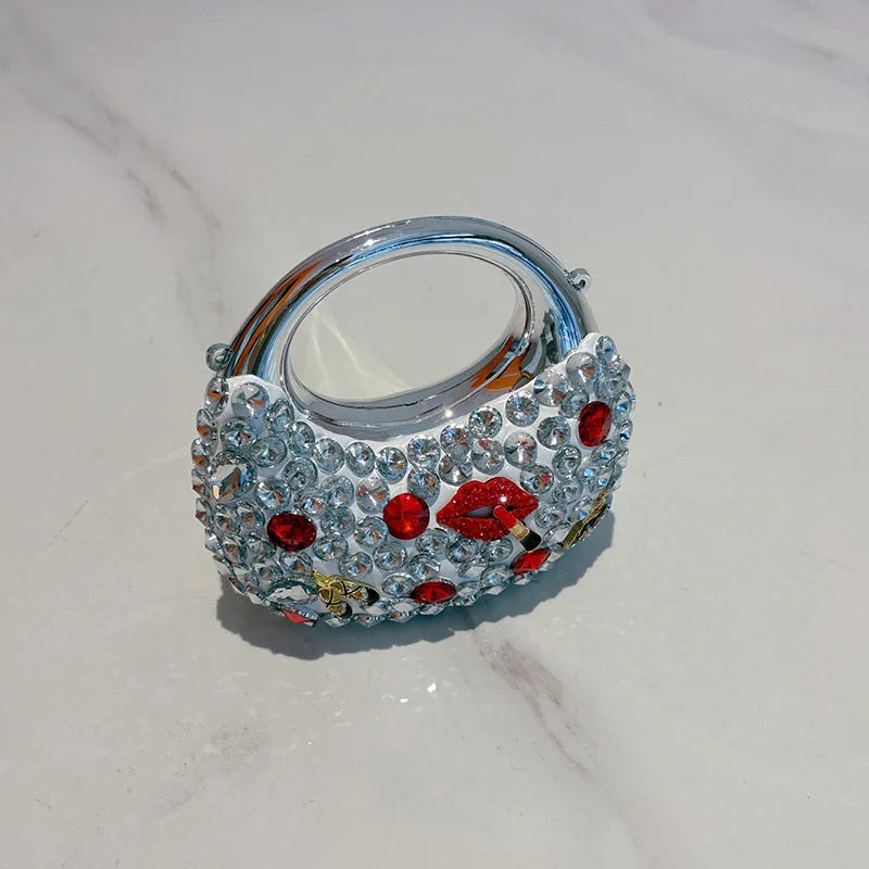 Luxury Sparkling Diamond Studded Dinner Bag Fashionable Acrylic Handbag Versatile Mini Crossbody Bag