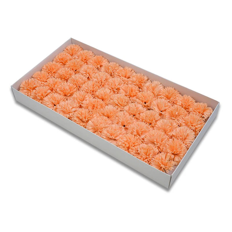 50Pcs Carnation Flowers Head for DIY Bouquet Craft-Long-Lasting Fragrant  Artificial Blooms Valentine's/Mother's Day Home Decor