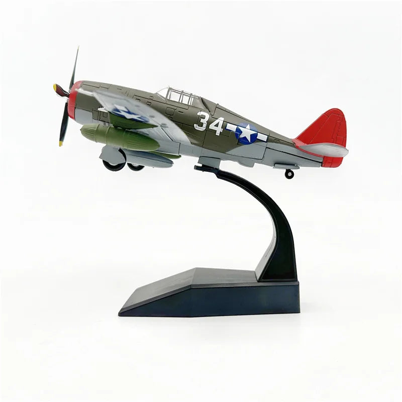 1/72 Scale U.S. P47D Thunderbolt Fighter Bomber P47 Red Tails Squadron Finished Diecast Metal Plane Aircraft Military Model Gift