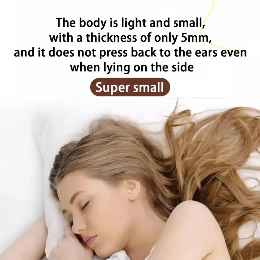 Mini TWS Wireless Bluetooth Headphones In-Ear Invisible Sleep Earbuds With Mic Noise Cancelling Earphones HiFi Music Headset