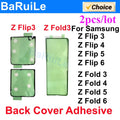 BaRuiLe 2pcs Waterproof Adhesive Sticker for Samsung Z Flip 3 4 Fold 3 4 5 6 F936 F721 F711 Back Battery Cover Door Tape