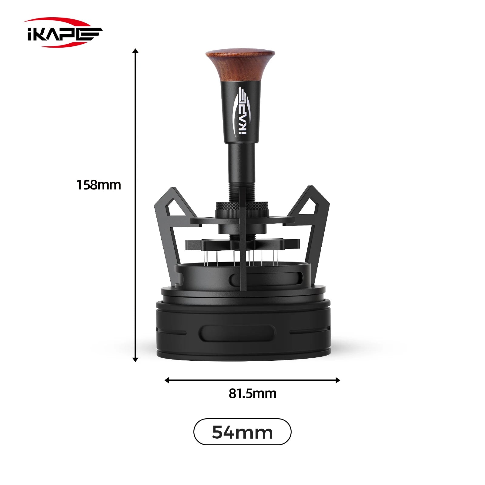 IKAPE V3 Espresso Rotary WDT, Espresso Stirrer Distribution Tool for Barista, 0.25MM 12 Needles Coffee Stirrer with Stand