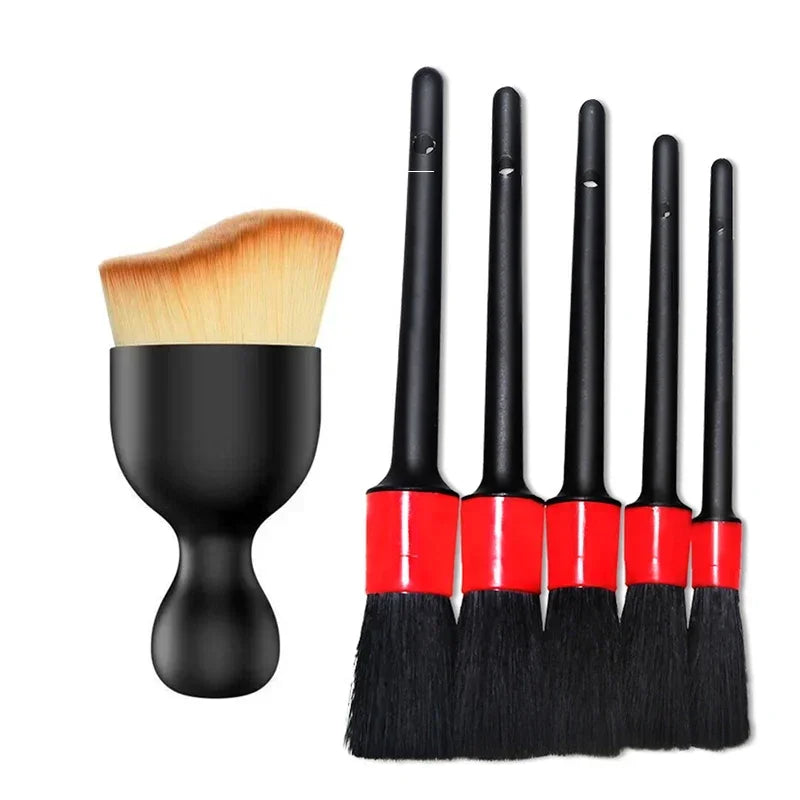 1/6Pcs Car Wash Care Detailing Brush Set, for Cleaning Wheels, Dashboards, Vents and More, Car Cleaning Brushes, Car Accessories