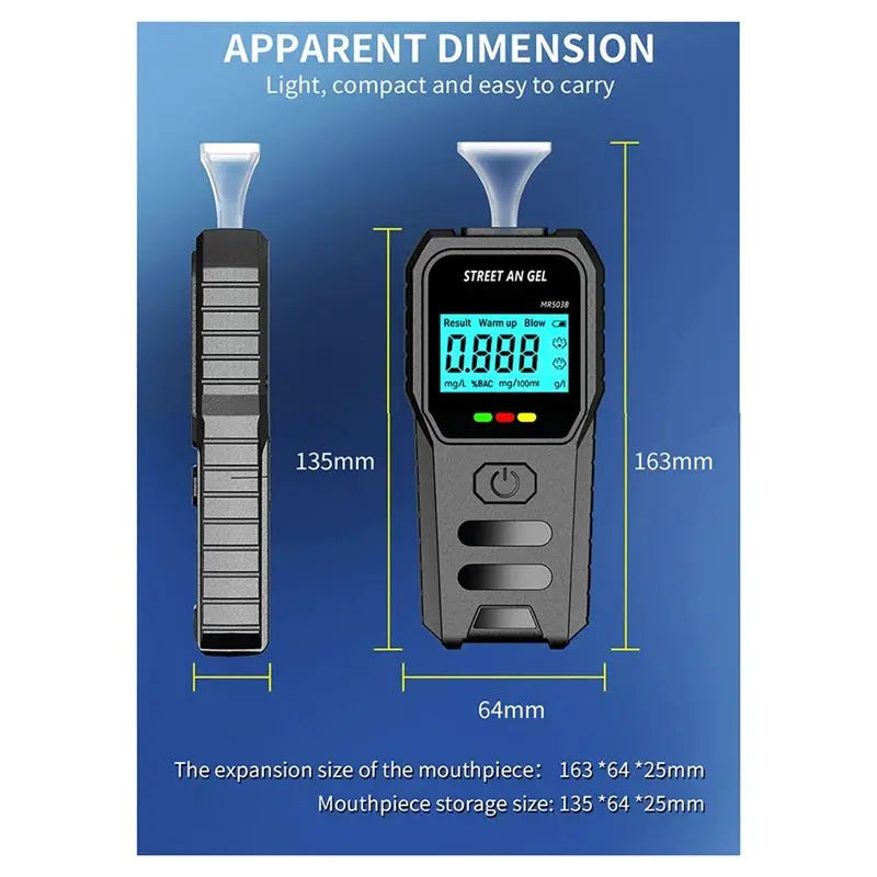 Breath Alcohol Tester Alcohol Meter Blow-Type Alcohol Tester For Drunk Driving Measurement