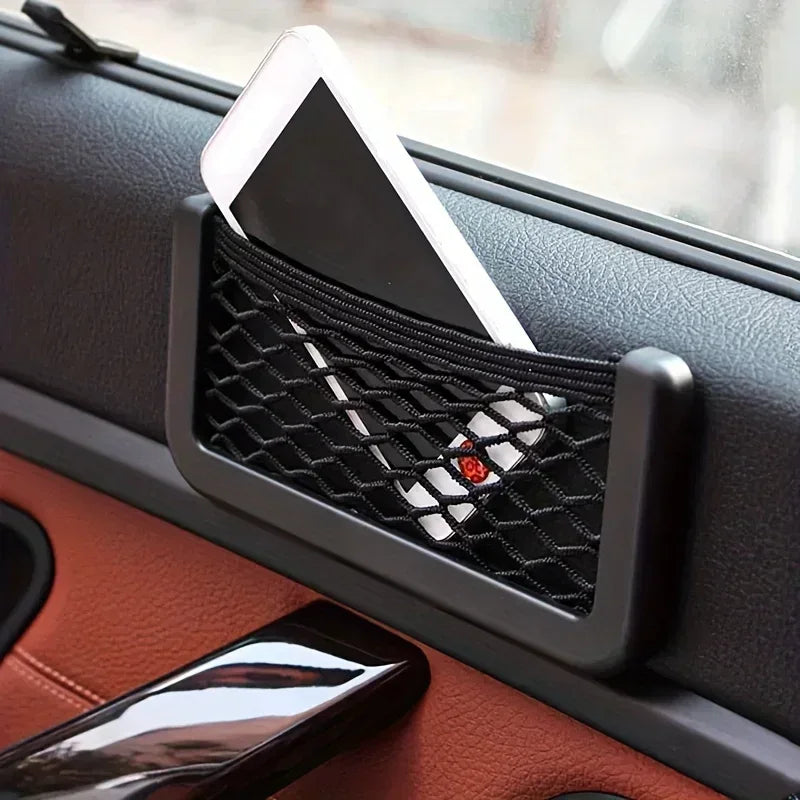 2-Piece RV Storage Mesh Pocket Car Adhesive Mesh Pocket Car Bracket 3.15 Inch * 15 8cm * 7.87 Inch Universal