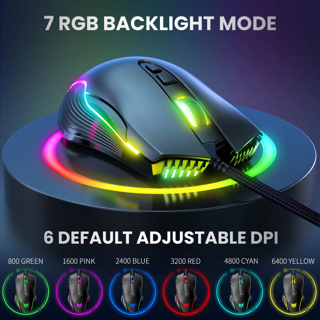 ONIKUMA Professional Gaming Headset Gaming Set RGB Lighting Mouse or Keyboard or Headset Stand or Wired Headset