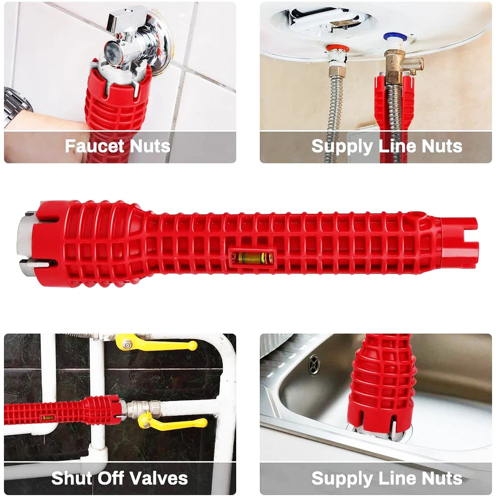 New 8 In 1 Multi Key Flume Magic Wrench Sink Plumbing Tools Magic Wrench Multi-purpose Wrench English Key Plumbing Wrench Tool