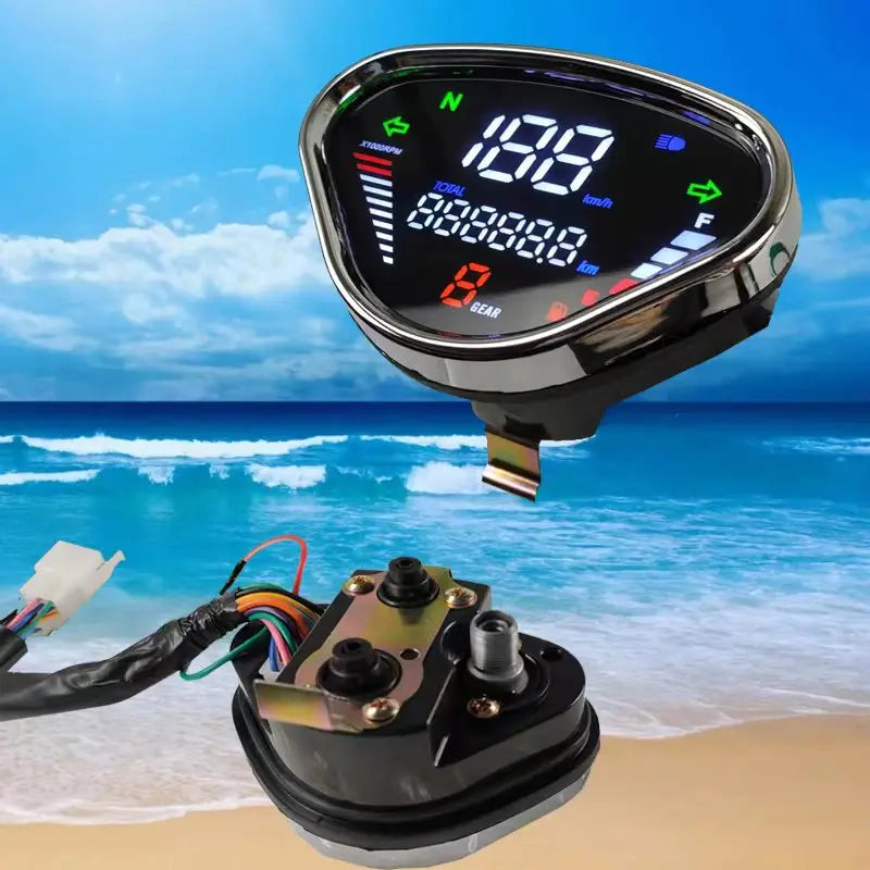 For Honda DAX 70 CT50 CT70 Jialing70 Motorcycle METER DIGITAL Odometer LED Instrument Assembly Adjustable Riding Time