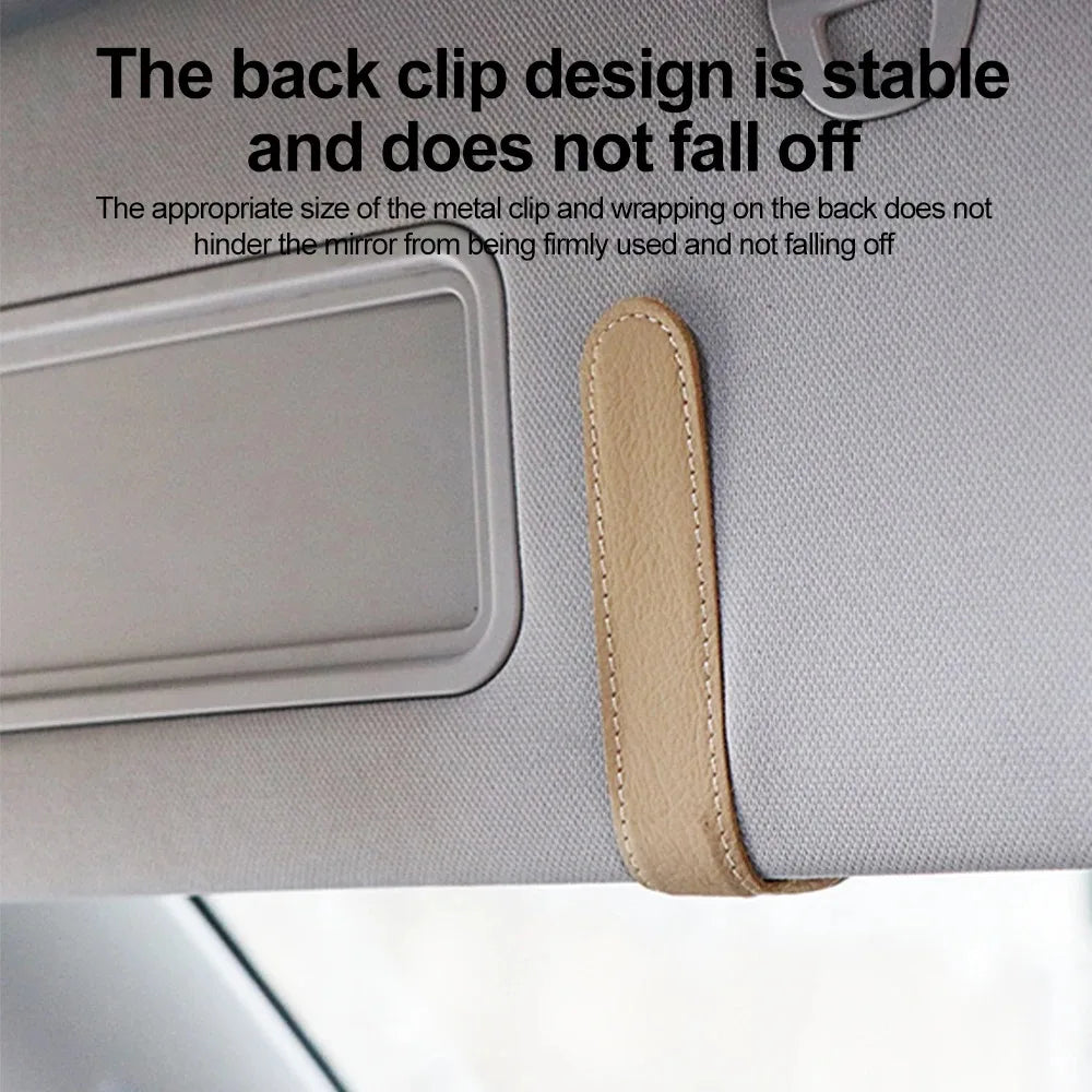 Magnetic PU leather car sun visor sunglasses clip scratch-resistant glasses holder strong grip multi-purpose glasses