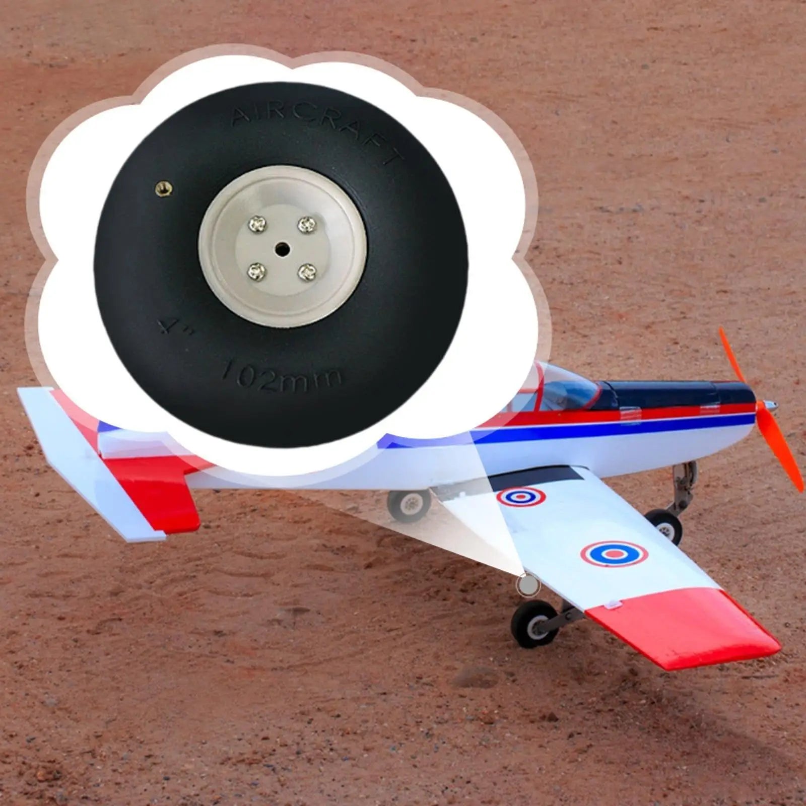 RC Aircraft Accessories Inflatable Rubber Wheel Durable Fixed Wing Tire Easy Installation for Model Airplane Wheel