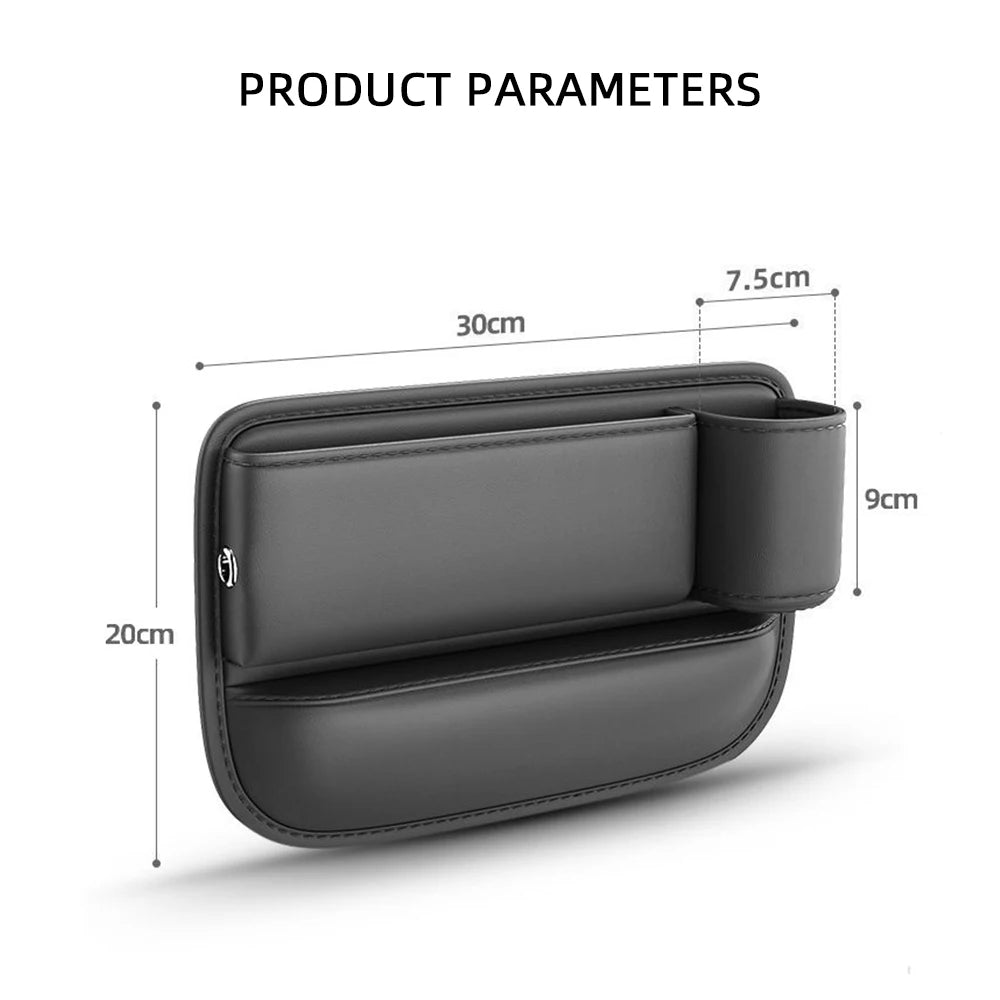 Car Seat Gap Water Cup Holder Leather Universal Crevice Side Storage Box Driver Front Auto Seat Gap Filler Organizer In the Car