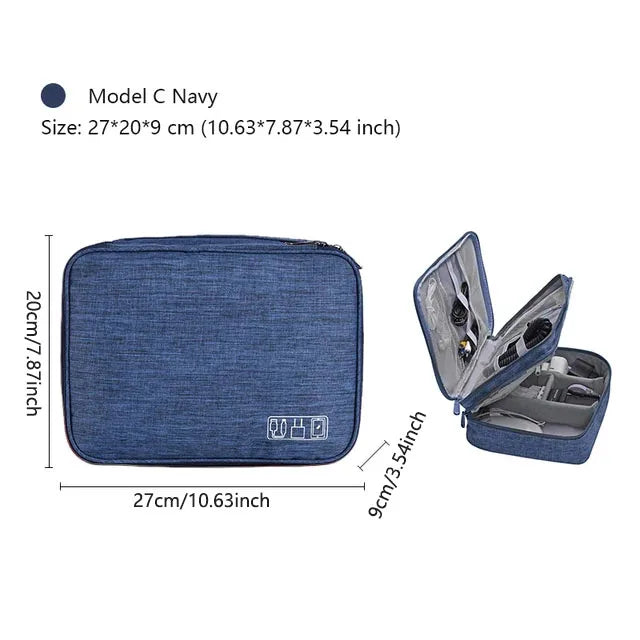 Travel Cable Bag Portable Digital Storage Pouch Waterproof Electronic Accessories Storage Bag Travel Cable Organizer Bags