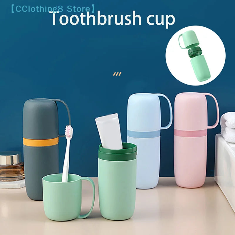 Toothbrush Cup Travel Toothbrush Toothpaste Holder Simple Portable Mouthwash Cup For Business Trip Home Camping Acessor【AliS8】