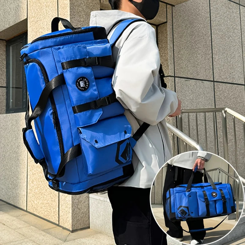Large-capacity travel backpack, wet and dry separation sports gym bag, independent shoe storage compartment
