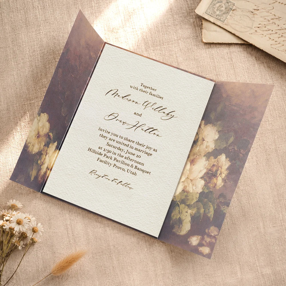 20/50pcs Pre Folded Vellum Jackets for Wedding Invitation Card, for Wedding Invitation Packages,Baby Showers,Birthday Invitation