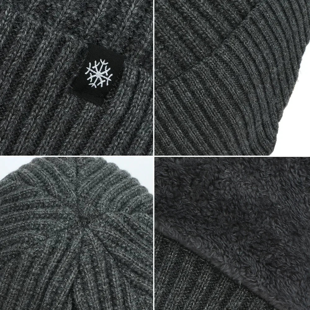Middle Aged and Elderly Men's Winter Warm and Windproof Ear Protection Hat for The Elderly Winter Dad Grandpa Knitted Woolen Hat