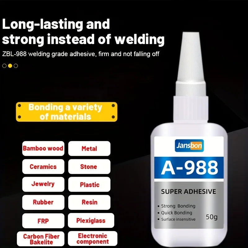 Universal Glue For Metal, Iron, Aluminum, Glass, Plastic, Leather & Wood - Quick-Drying & Super Strong! for factory&workshops&pa