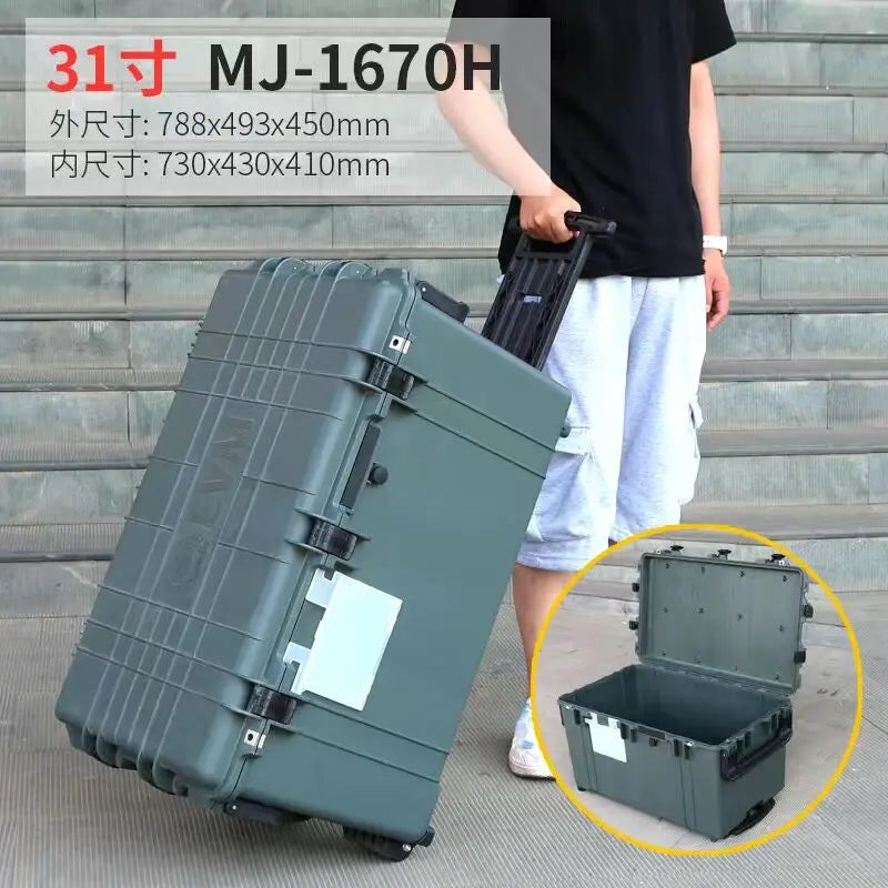 Photographic Equipment Trolley Case Tool Box Organizer Box SLR Camera Lens Suitcase Tools Shockproof Briefcase Storage Box